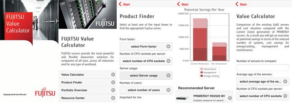 Fujitsu Server Value Calculator App