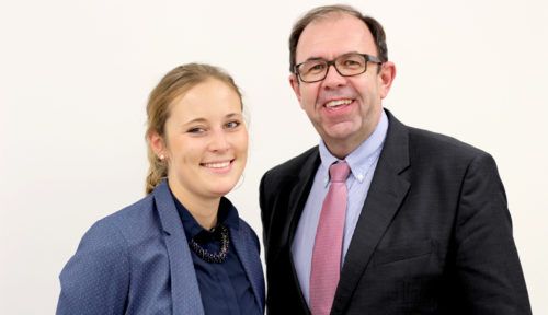 Aktiv fürs CIO-Network - Anna Kilger (IHK Schwaben) und Robert Mayer
