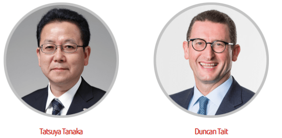 Keynotes auf dem Fujitsu Forum 2018: Tatsuya Tanaka / Duncan Tait