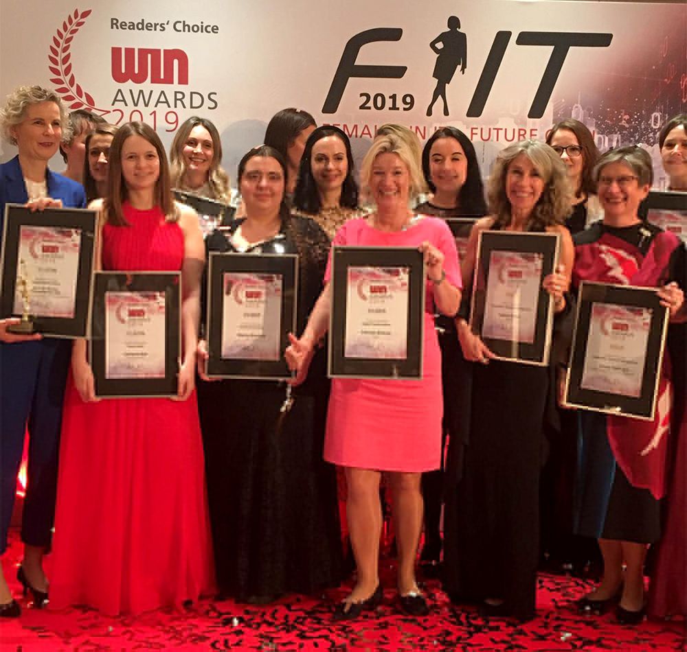 Felicitas Birkner mit den weiteren Preisträgerinnen bei den FIT-Awards